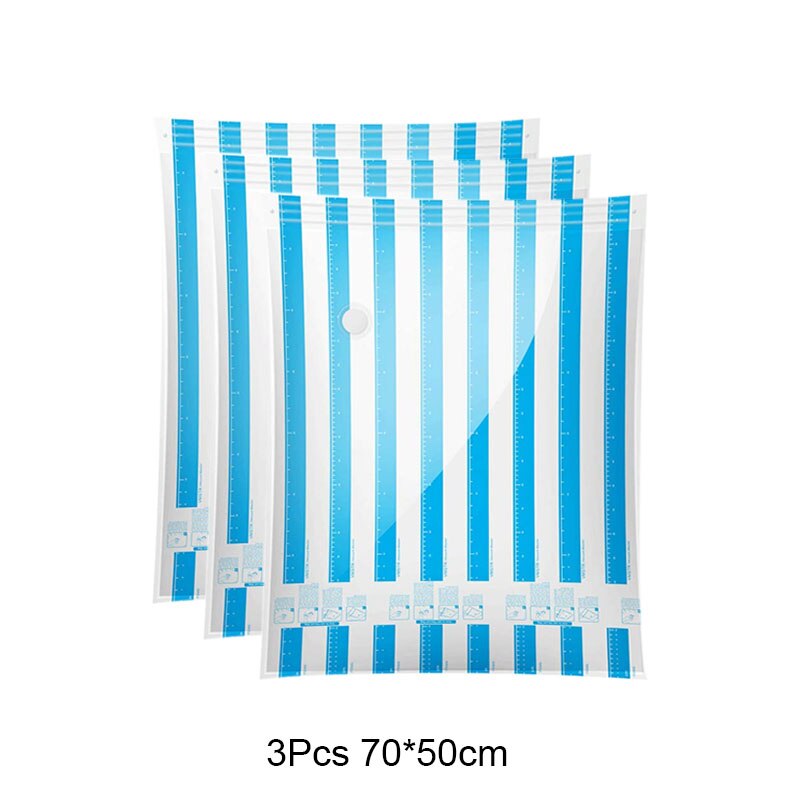 Vakuum Lagerung Taschen für Kleidung Decken Kissen Raum Sparer Größe extra Starke Vakuum Verpackung 60x40cm 70x50cm 80x60cm 100x80cm: 3Stck 70X50CM