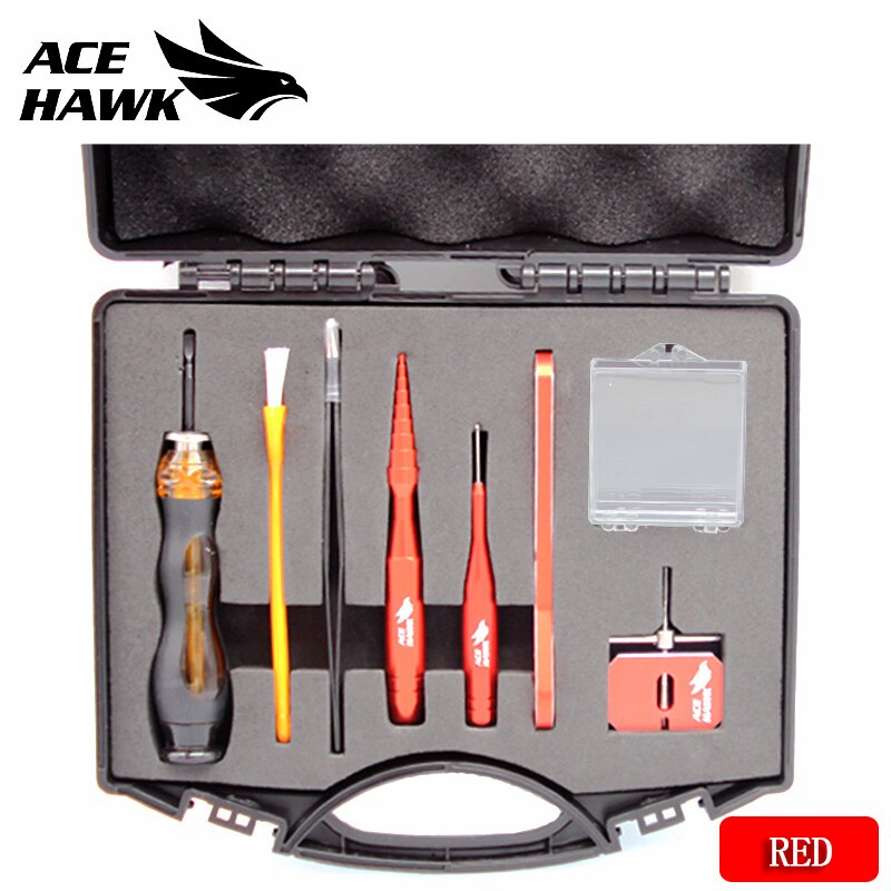 9pcs/Box Repair Tools Kits Casting Fishing Reel Maintain Set Bearing Remover Check Tackle Disassembling Device Pin China Cheap: RED