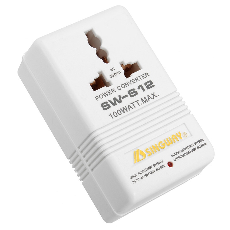 110/120V naar 220/240V Step-Up Down Voltage Converter Transformator Reizen Dual Channel Power converter Witte Travel