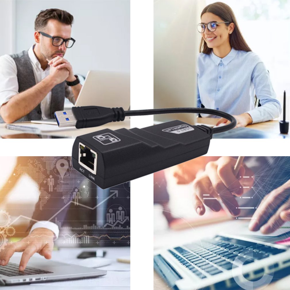 USB 3.0 Gigabit LAN USB 3.0 to RJ45 Gigabit Ethernet Adapter 10/100/1000Mbps Computer to Router Network Adapter