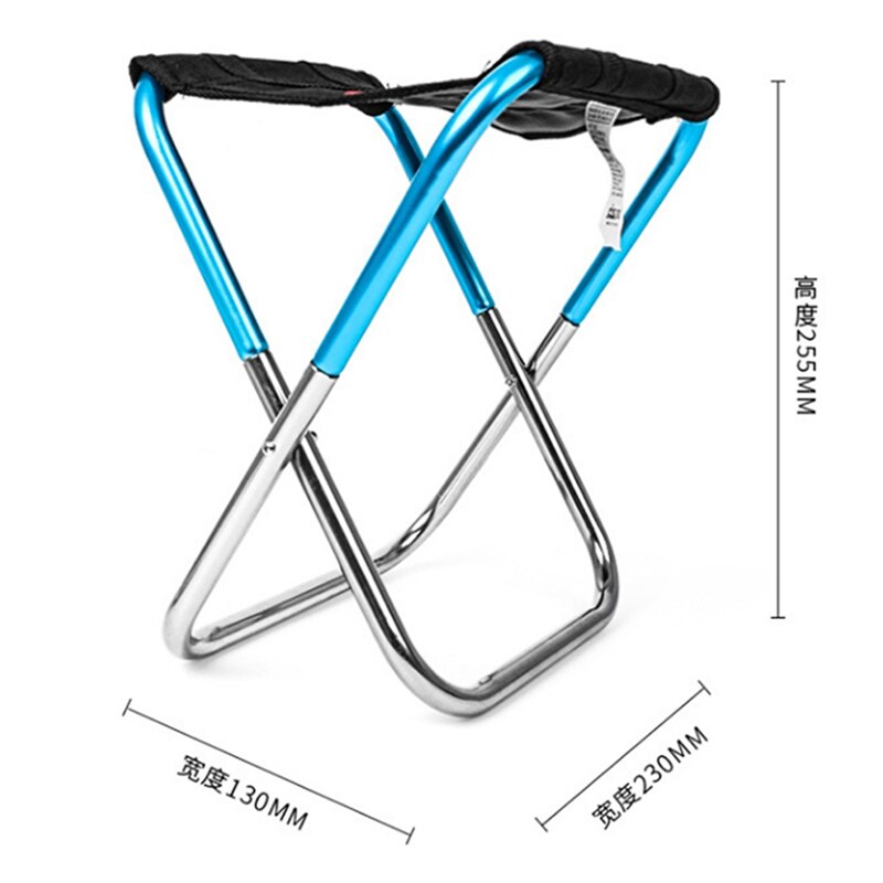 Opvouwbare visstoel voor buiten, ultralicht, draagbaar en opvouwbaar, groot, kampeerstoel van aluminiumlegering, picknick, vissen met tas