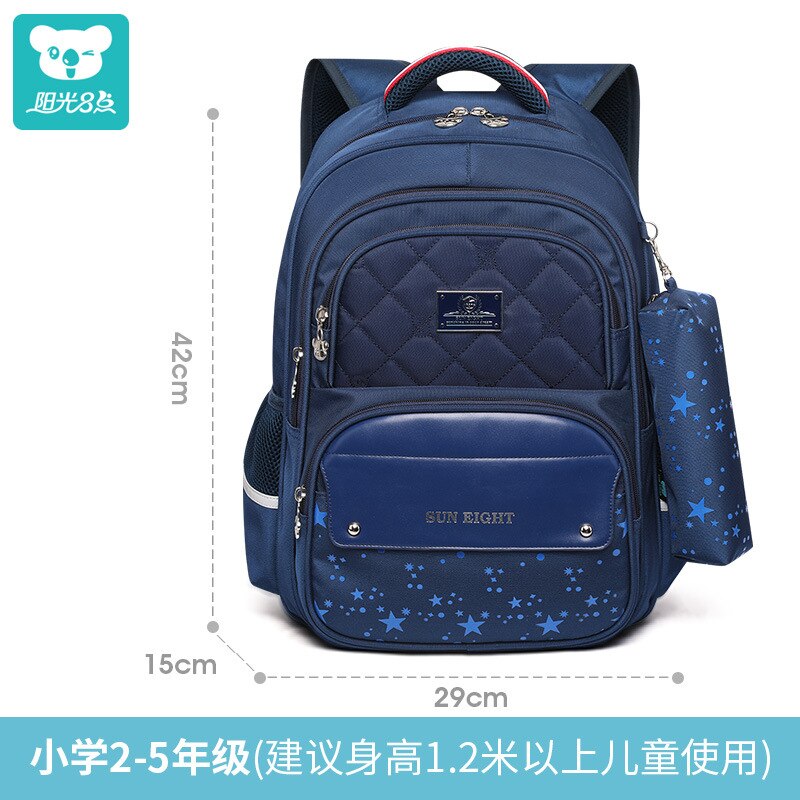De los niños de la escuela de niños niñas chico s mochila escolar de primaria ortopédicos mochila chico mochila escolar infantil: large blue