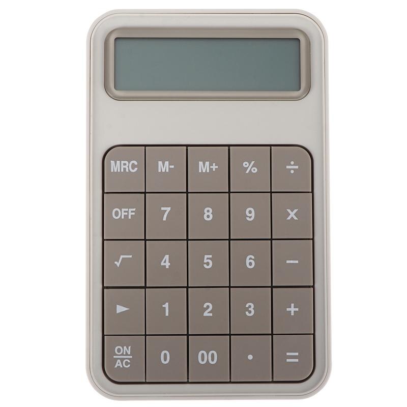 1pc Large Screen Electronic Calculator Office Stationery Practical Calculator: Gray