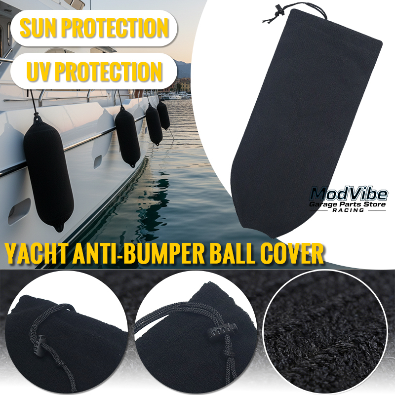 Boat Fender Cover Protector Anti-Collision Ball Sleeve Protection Black Velvet Anti-UV For Marine Boat Sailing Yacht Bumper