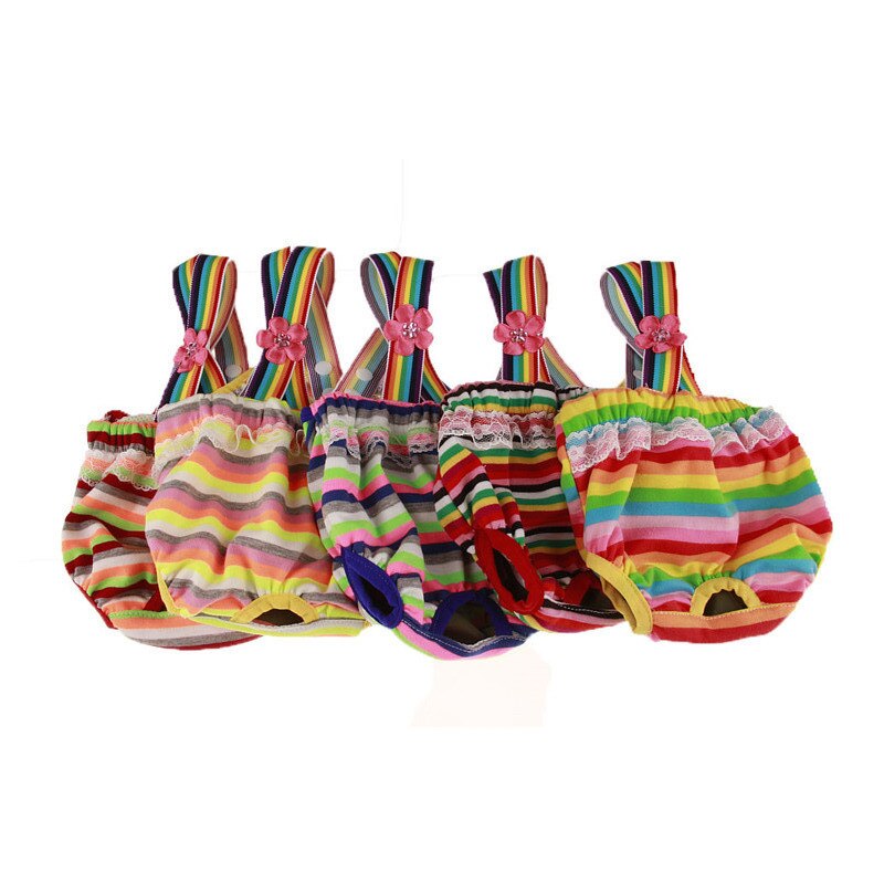 Ropa interior para mascotas, ropa encantadora para perro, correa para apretar Braga pañal, pantalones fisiológicos, suministros para perros de belleza: M