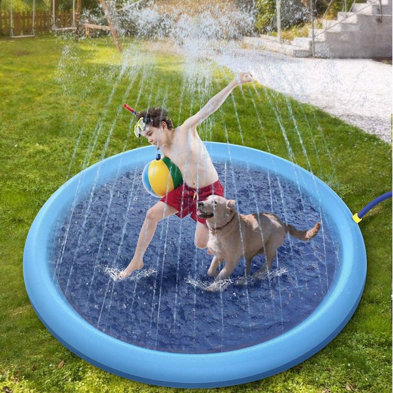 Udendørs spray vandpude børn sommer lege vandmåtte græsplæne spil pad sprinkler xxfe