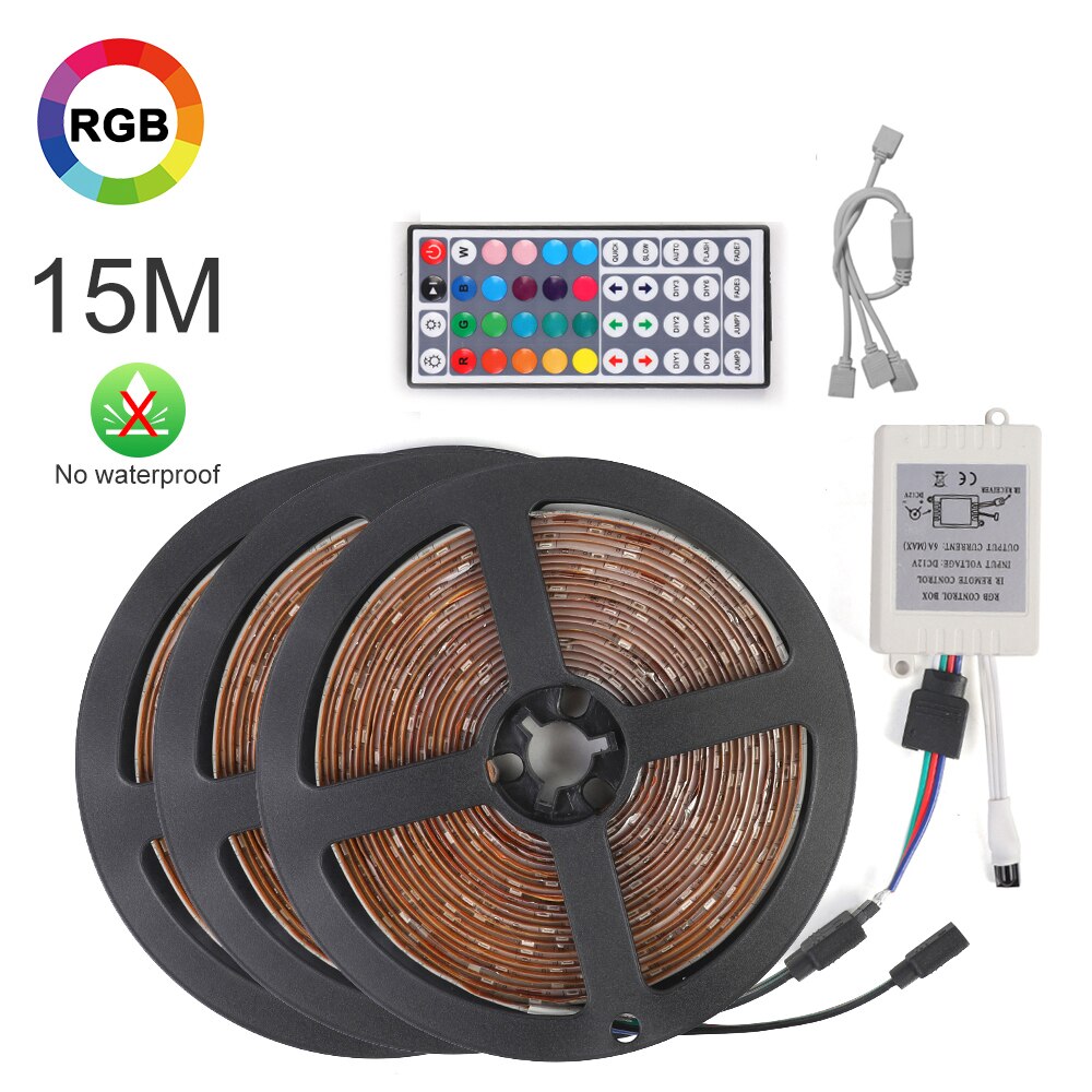 10M RGB 3528 LED Band Multicolor Changing LED Strip Light With 44key Remote Controller String Lights With Self-adhensive Tape: G