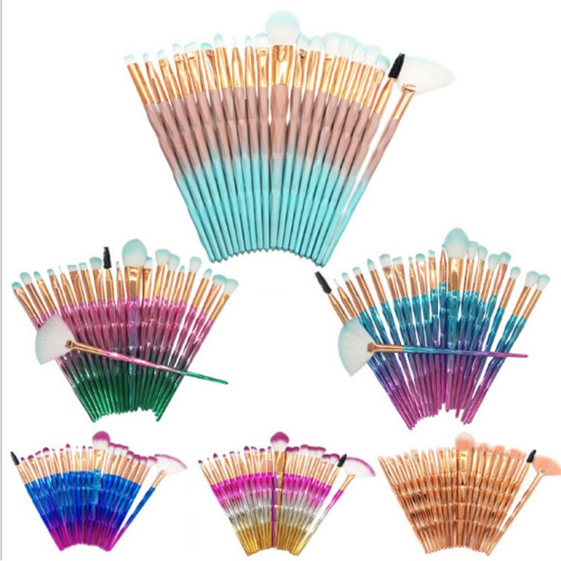 20PCS Unicorn Beauty Makeup Brushes Tool Set Blending Cosmetic Powder Eye Shadow Brush A Full Set of Cosmetic Brush
