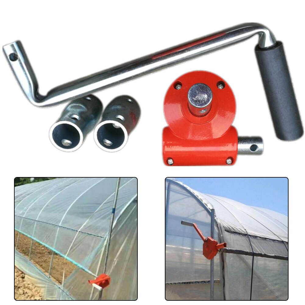 Kas Hand Crank Lier Agrarische Side Film Roll Up Coiler Jaloezieën Rolling Kas Film Lifting Gereedschap Ranch Schaduw