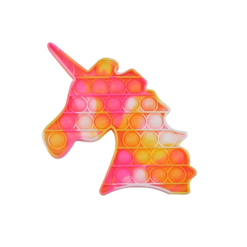 Unicorn Pop It Hot Push Bubble Fidget giocattoli giocattolo Antistress per adulti PopIt Antistress Squishy regalo Antistress Poppit Antistress: 03