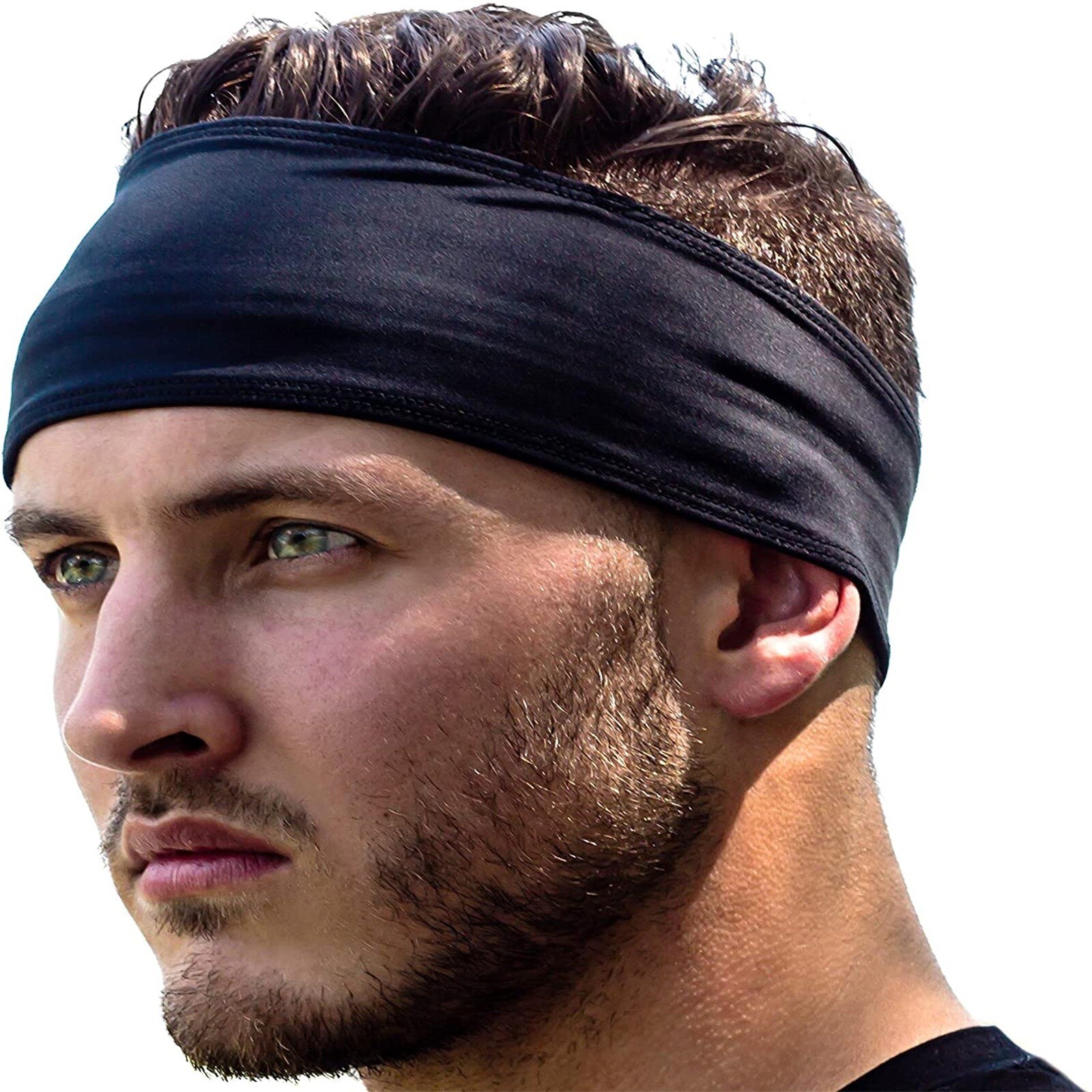 Mannen Zweetband Sport Hoofdband Stretch Elastische Yoga Running Haarband Voor Mannen Outdoor Sport Headwrap Fitness Sport Veiligheid: BK