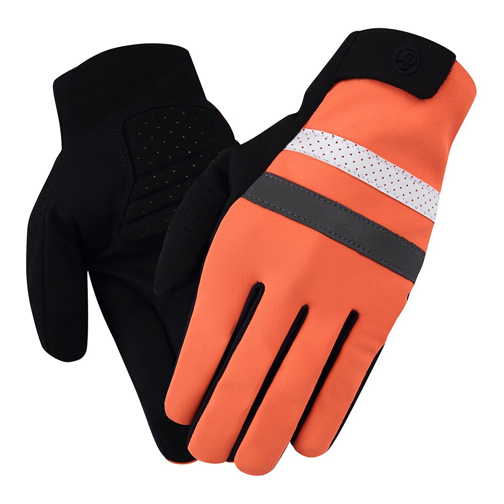 Ykywbike – gants de cyclisme longue Distance, coupe-vent, thermique, , polaire, vtt, hiver: orange / L