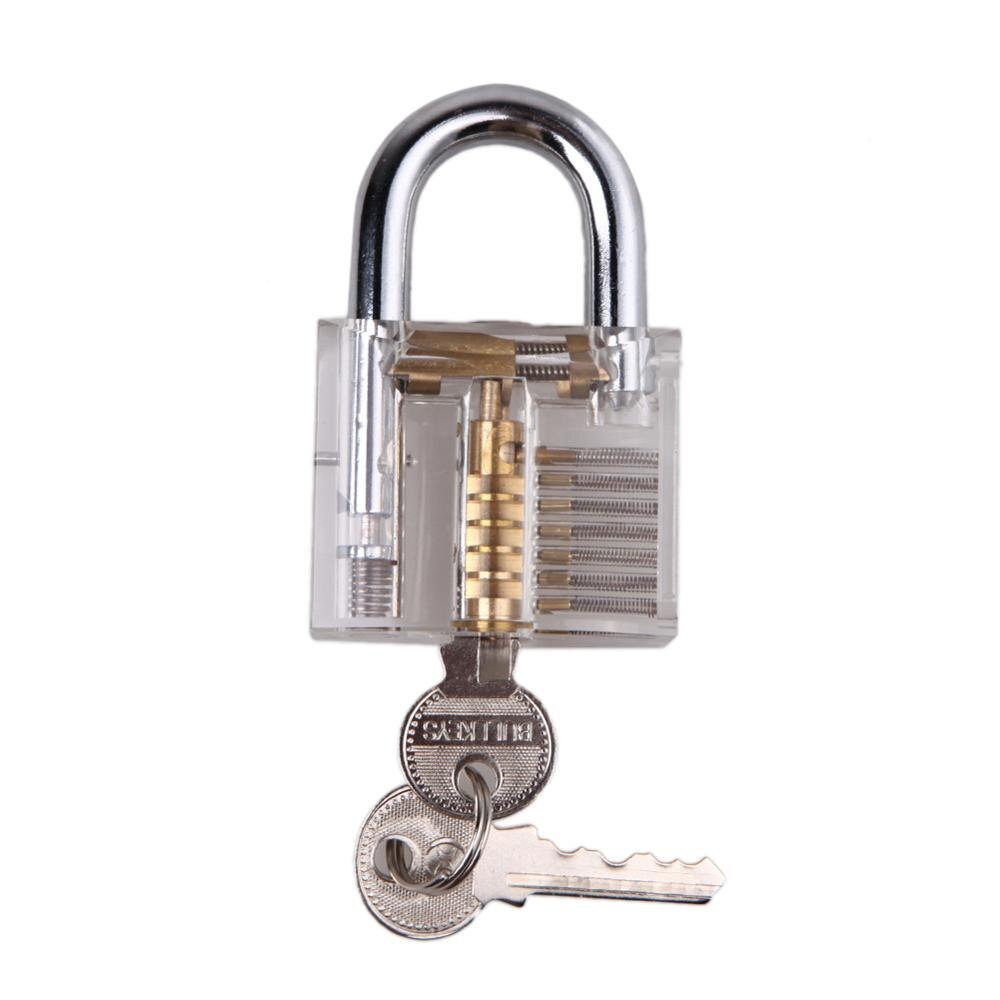 Pick Cutaway Inside View Padlock Lock For Locksmith Practice Training Skill Mini Transparent Locks For Furniture Hardware: Type A