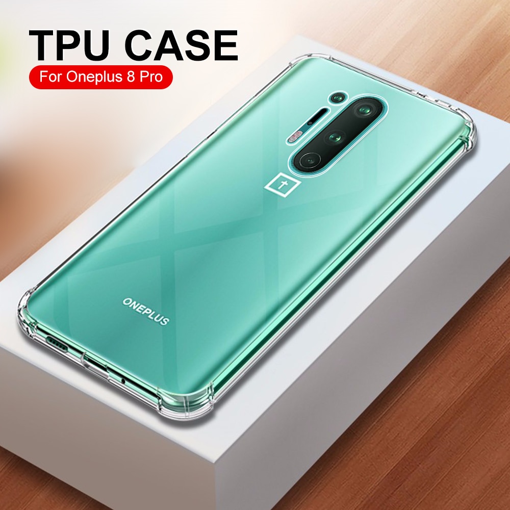 Shockproof Phone Case For Oneplus 8 Pro Cases Clear Soft TPU Protection Cover For Oneplus 7T Pro 8 Pro 8Pro one plus Capa Fundas