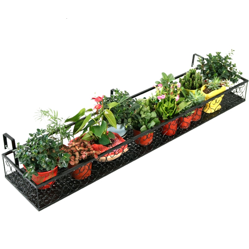 Estante de , barandilla de suspensión, alféizar, quitamiedos, tipo colgante, maceta, estantes para exteriores, cesta de flores verde carnoso