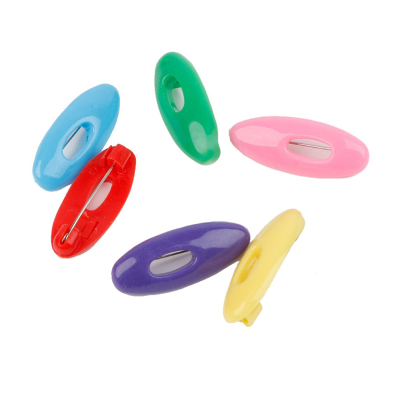 6 stks/set Handig Ovale Vorm Emaille Veiligheidsspelden Voor Vrouwen Vergrendeling Sjaal Gesp Craft Pins Broche Multipurpose Kleding Naaien