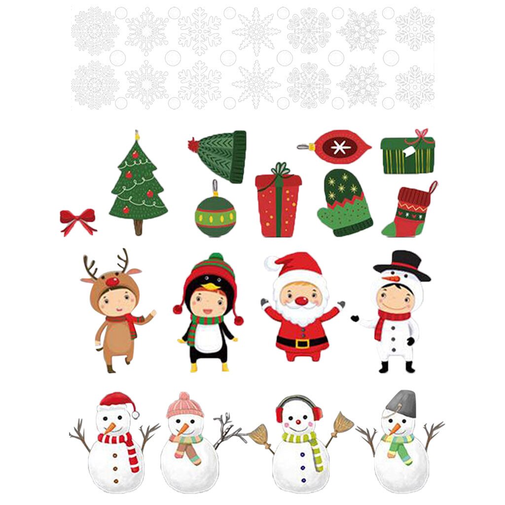 Merry Christmas Wall Stickers Window Glass Stickers Christmas Decorations Home Christmas Ornaments Xmas Year #T1P: Default Title