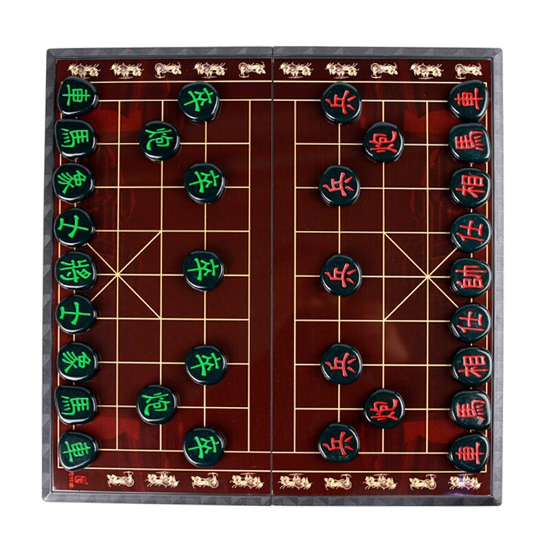 Jeu d&#39;échecs chinois Portable, jeu de société de voyage magnétique, échiquier pliable classique Xiang Qi, jouet Parent-enfant familial