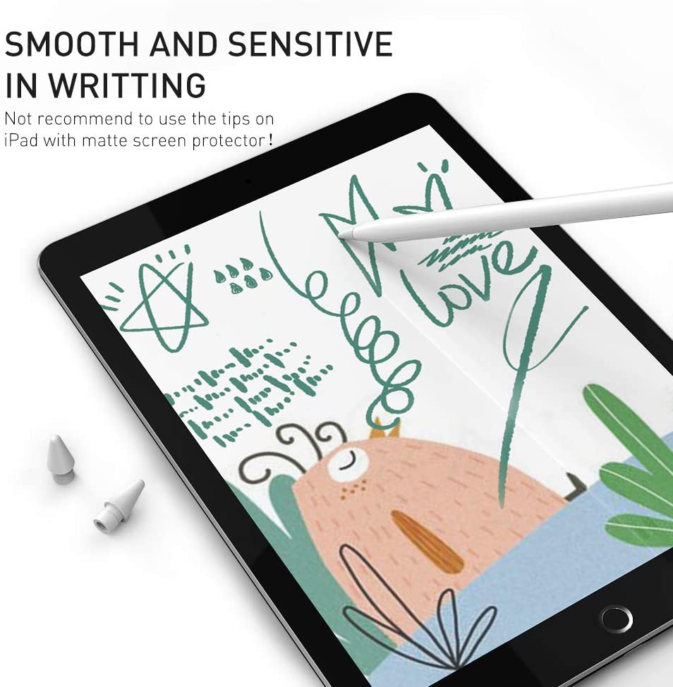 Kompatibel med apple pennspets och magnetisk ersättningslock/laddningsadapter för apple penna 1st generationens tillbehör
