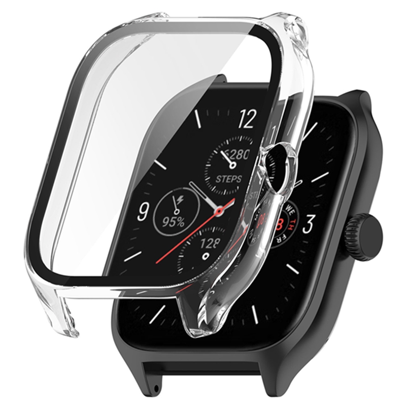 Case+Glass For Amazfit GTS4/4 Mini Cases Full Coverage Protection Shell For Amazfit GTS 4 Mini Screen Protector Protective Cover: WHITE / 7 Inches & Above