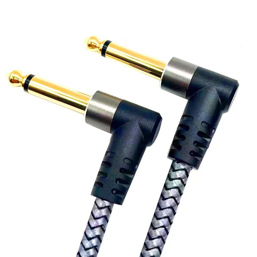 Guitar effektlinje 0.15/0.3/0.5m pedalkabel instrument jumper 6.35 lydkabel elektrisk guitar effektlinje guitartilbehør
