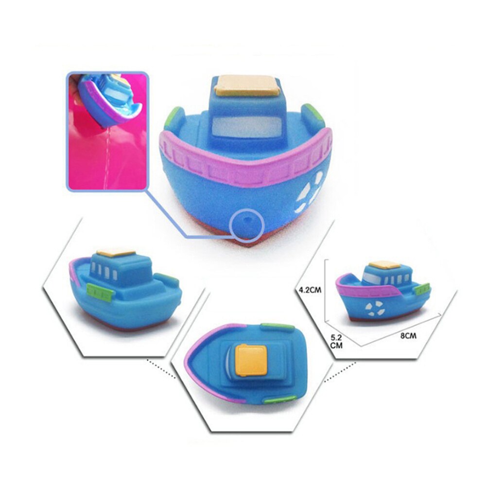 8Pcs Spelen Water Speelgoed Set Boot Voertuig Vliegtuigen Bad Speelgoed Squeeze Sound Bathtime Drijvende Boten Auto Modellen Zwemmen Baby speelgoed Voor