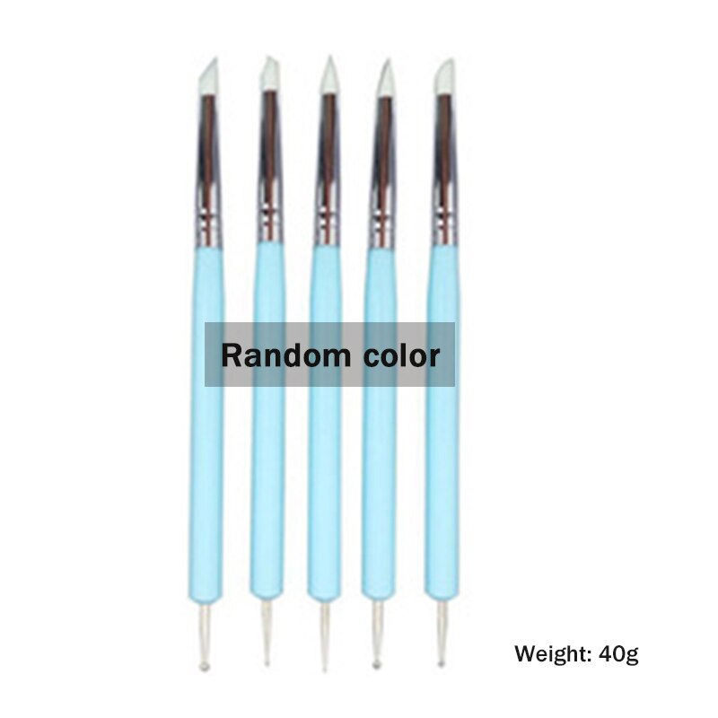 Sculpture Ceramic/Pottery Clay Tools Set Shaping/Modeling/Sculpting/Carving/Coloring DIY Clay Tools Plastic/Wooden/Metal Tools: Silicone-pen-5pcs-2