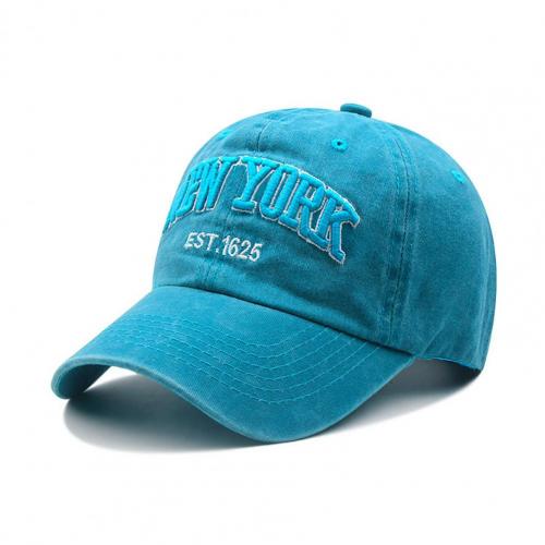 Hoeden Letters Casual Unisex Retro Stijl Geperforeerde Baseball Cap Voor Sport: Sky Blue