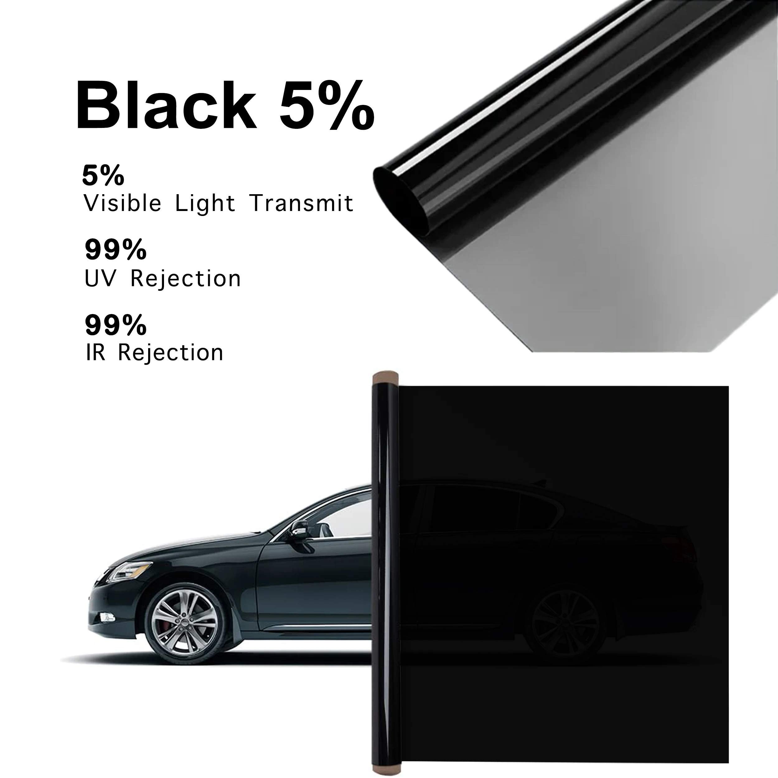 75/50 cm x 3/10m solfilm til bilvinduer personvern anti-look vinylfolier solskjermklistremerker vinduer solbeskyttelse glass uv solskjerm: M / Oransje