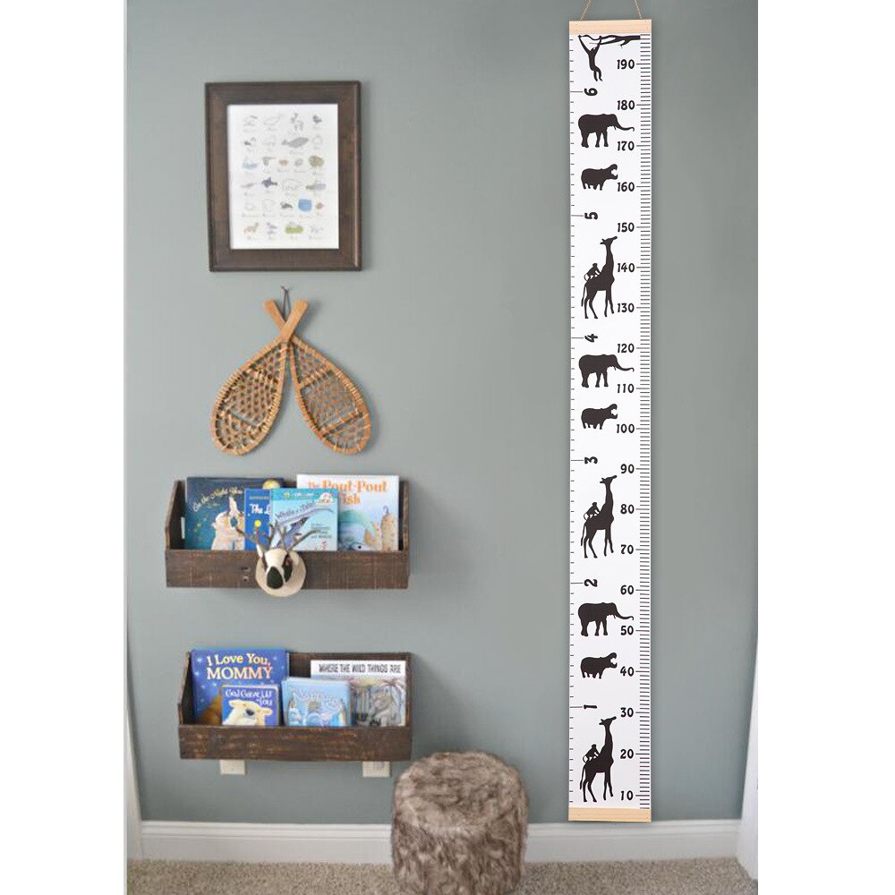 Accesorios nórdicos de madera para colgar en la pared, regla de medida de altura para bebé, pegatina decorativa para pared, tabla de crecimiento para niños, decoración del hogar y dormitorio: B