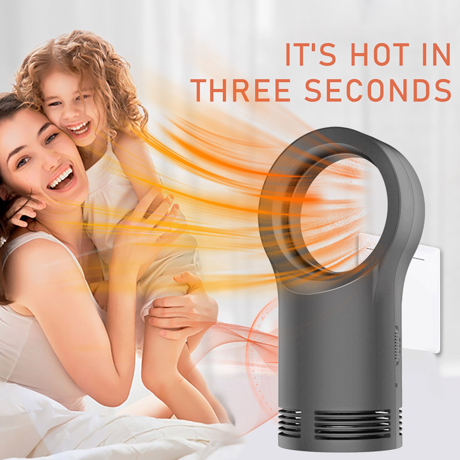 Leafless Electric Fan Home Desktop Bladeless Heaters Space Air Warmer Fan Adjustable Portable Thermostat Multifunctional Heater