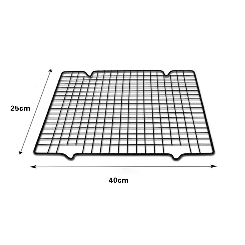 Stainless Steel Cake Cooling Rack Nonstick Wire Tray Grid Cooling Tray For Biscuits Bread Cookie Cake Pizza Baking Bakeware Tool: 25X40CM