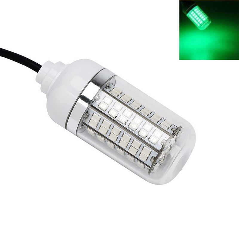 underwater fishing light for pools 220v waterproof 12v led powered marine lights strip switch fish quarium projector plug boat: green