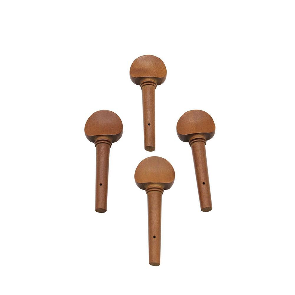 4Pcs Violin Fiddle Tuning Peg Set Mahogany Ebony 4/4 Violin Part Tuning Pegs Tuners Open Hole String Instrument Accessorie