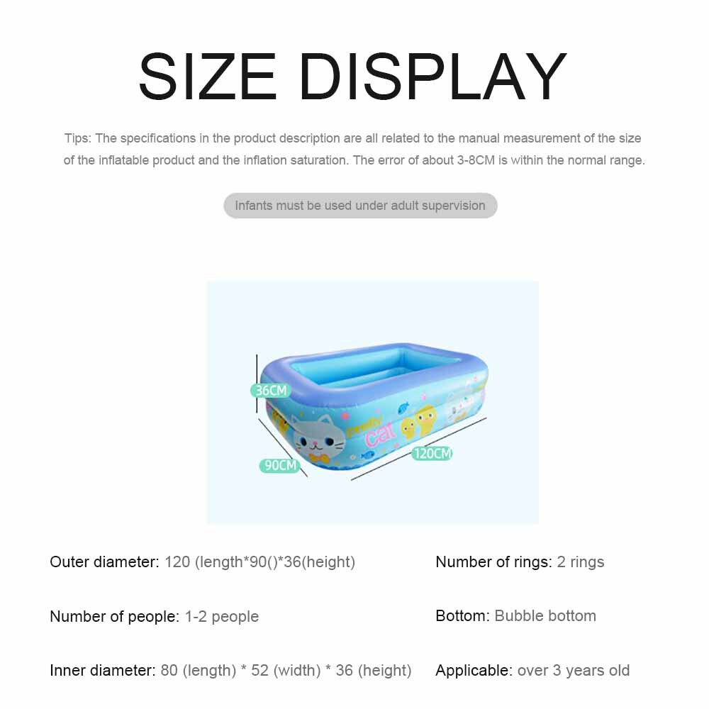 Children Inflatable Swimming Pool Large Family Summer Outdoor Play Swimming Pool Kids Inflatable Paddling Pools Kids