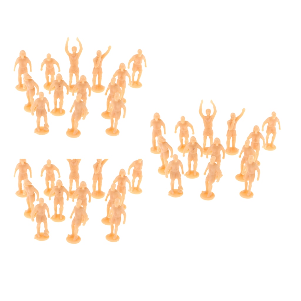 MagiDeal 36x 1/87 Scale Soccer Football Player Figure Model HO OO Layout for Train Railway Park Garden Sporting Scene