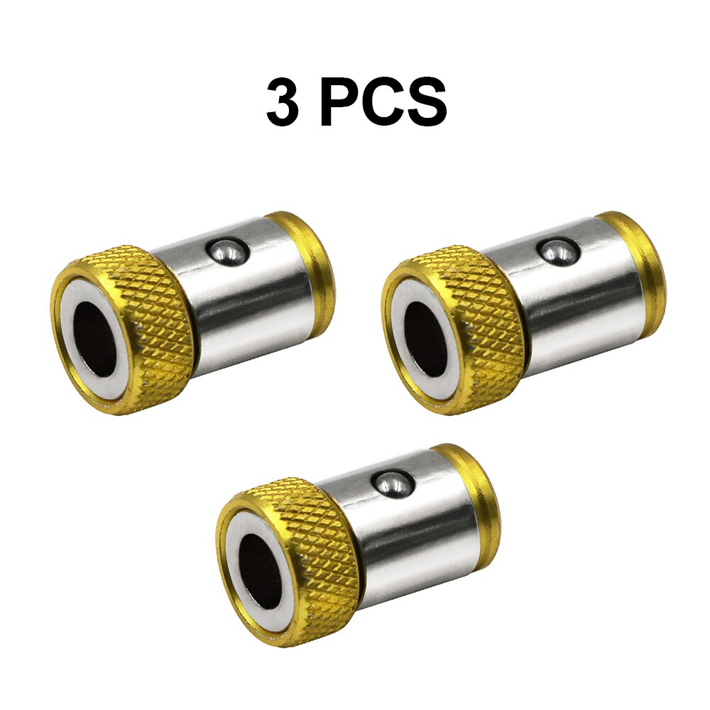 Porte-embout magnétique en alliage, anneau magnétique électrique, tournevis Anti-Corrosion, embout pour perceuse magnétique Phillip, magnétiseur puissant: 3pcs yellow
