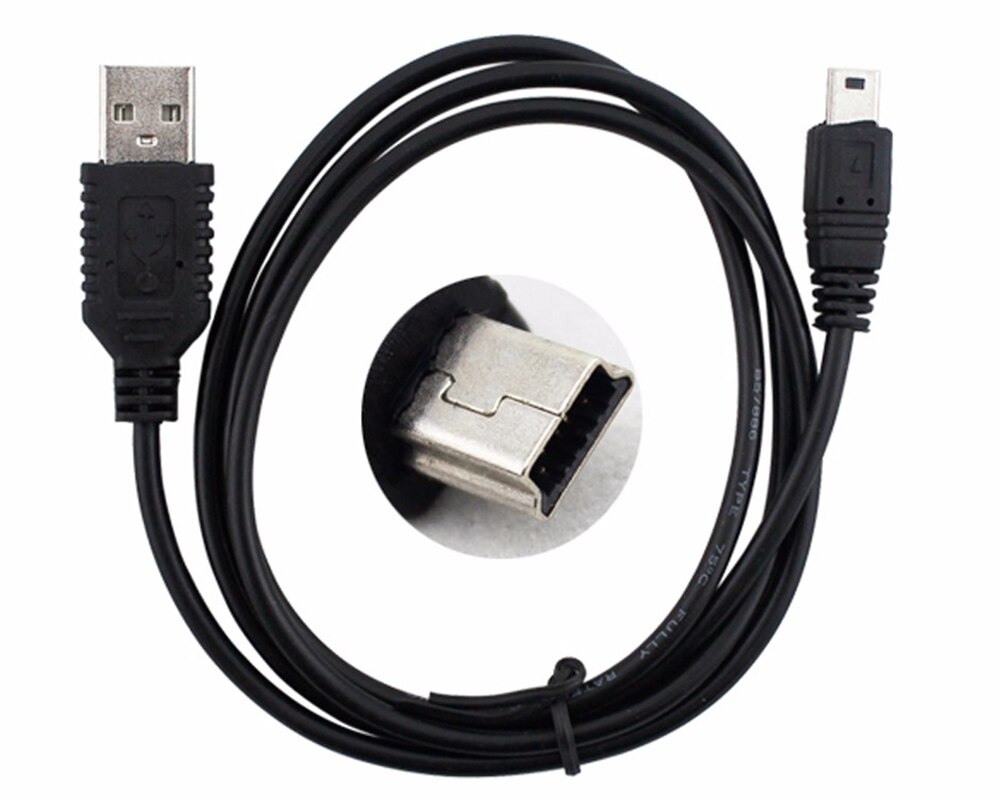 Cable de carga de datos para cámara MP3, MP4, 10 unidades/lote, 0,5 M, 1,0 M, 1,5 M, 2,0 M de longitud, USB 2,0 A, macho A macho, 5 pines, Cable Mini USB