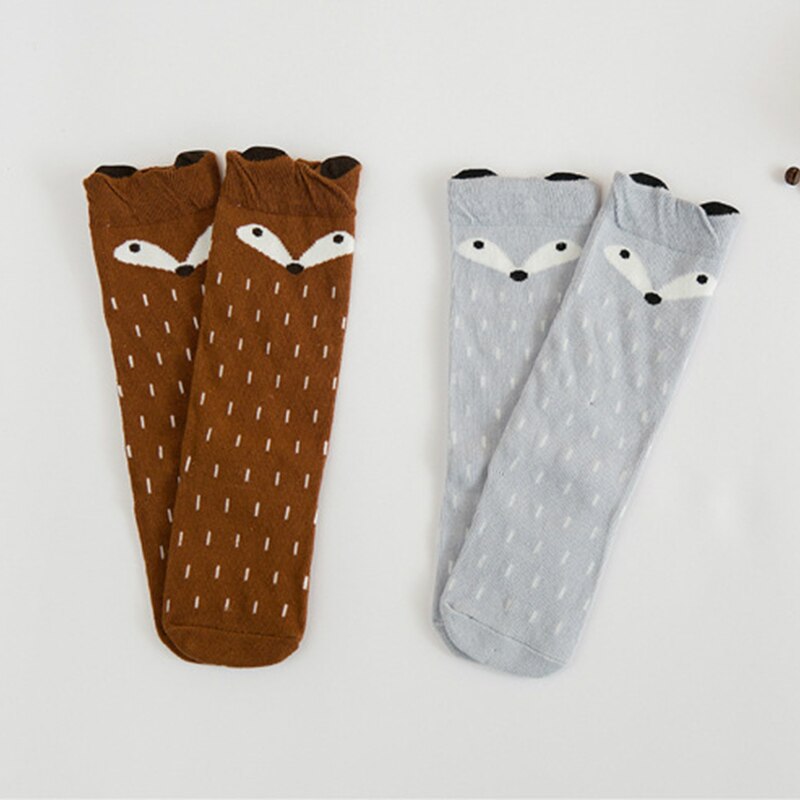 Herbst Winter Nette freundlicher Fuchs Socken Totoro Bär Pfannkuchen Karikatur Mädchen Knie Hohe Baby Lange Neue YYT357