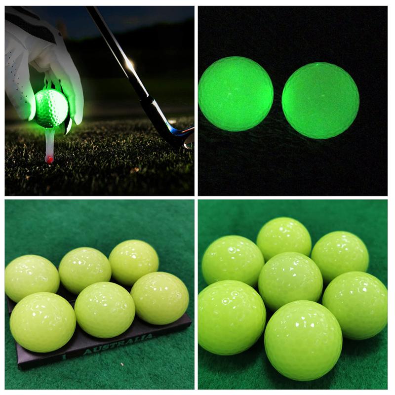 6 stücke Fluoreszierende Ball Automatische Licht-absorbieren Ball Dauerhafte Nacht Golfplätze Ball