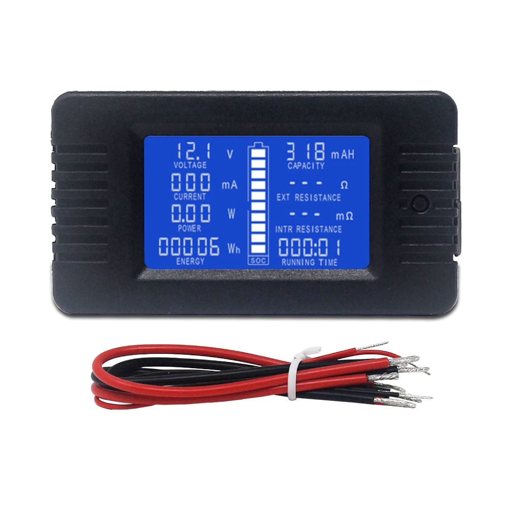 Car Battery Tester Power Digital Ammeter Voltmeter Energy Consumption SOC Running time Meter DC 0-200V 10A 50A 200A 300A