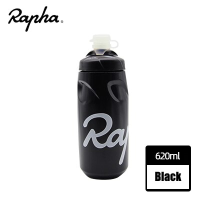 Rapha Fietsen Water Fles 620Ml Smaak-Gratis Bpa-vrij Plastic Camping Wandelen Sport Water Fles Lek-proof Squeezable Ketel: Black 620ml