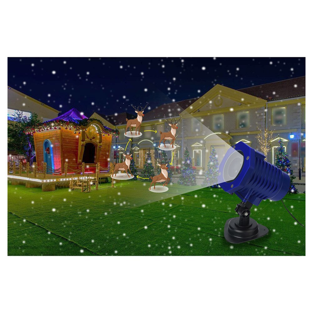 Rotating Projection Led Lights 8PCS Pattern Lens Festive Atmosphere Decoration