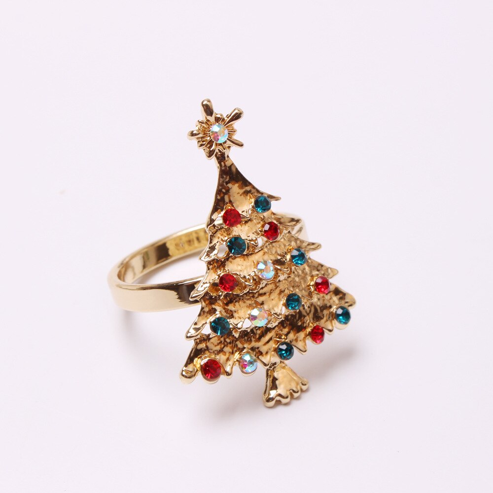Christmas Tree Napkin Ring Napkin Holder Ring for Christmas Thanksgiving Home Table Decoration 1pc