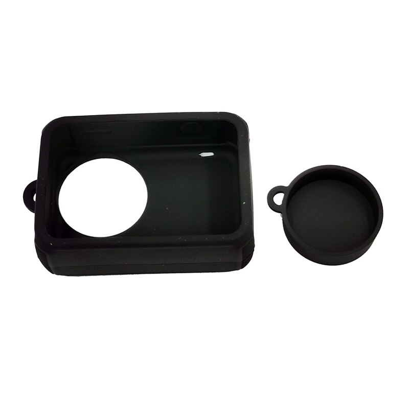 Carcasa protectora de silicona con tapa de objetivo para SJCAM SJ9 Max SJ9 Strike SJ9000X accesorios de cámara de acción deportiva: Black