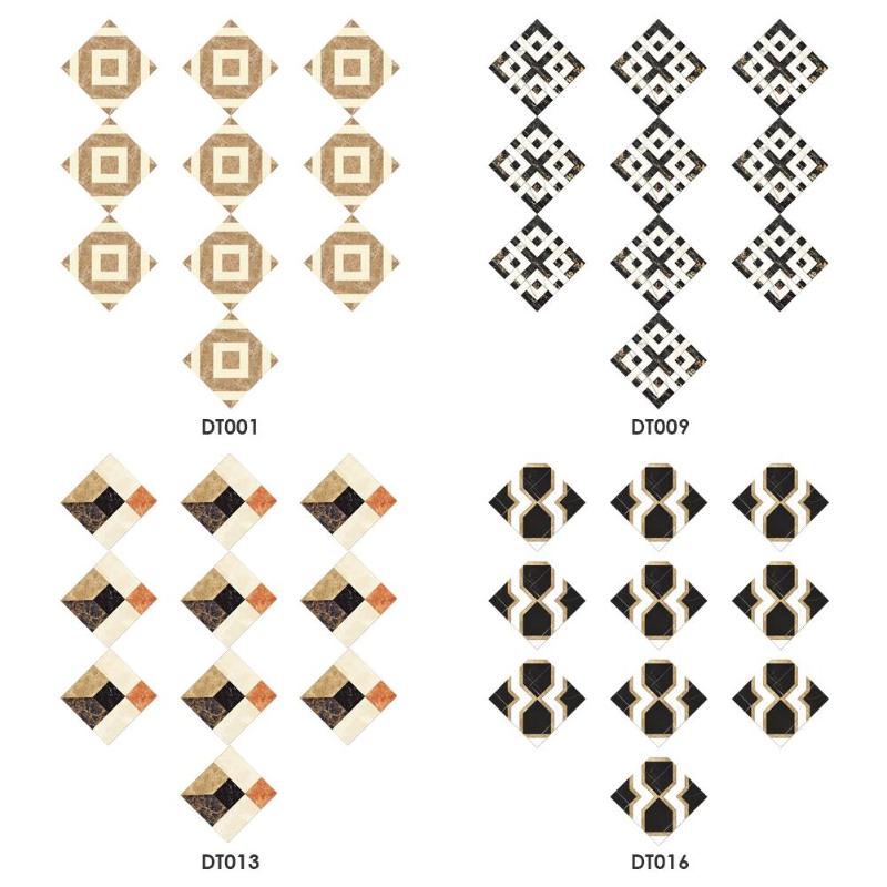 10 piezas 3D piso azulejo Diagonal pared pegatina cuadrado Vintage patrón baño cocina impermeable arte decoración cartel