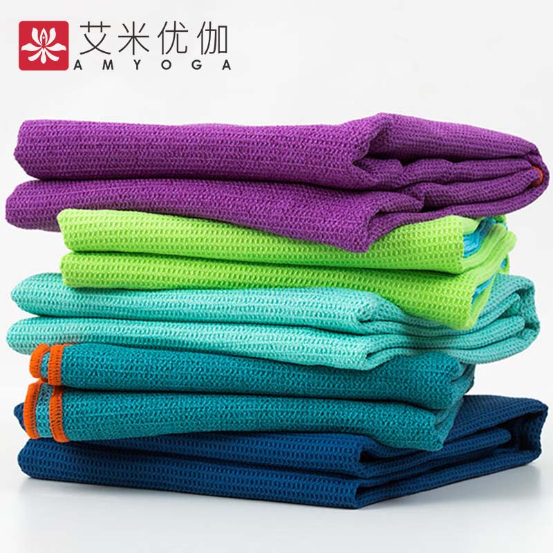 Onzichtbare anti-slip grips yoga mat handdoek, met een draagtas,