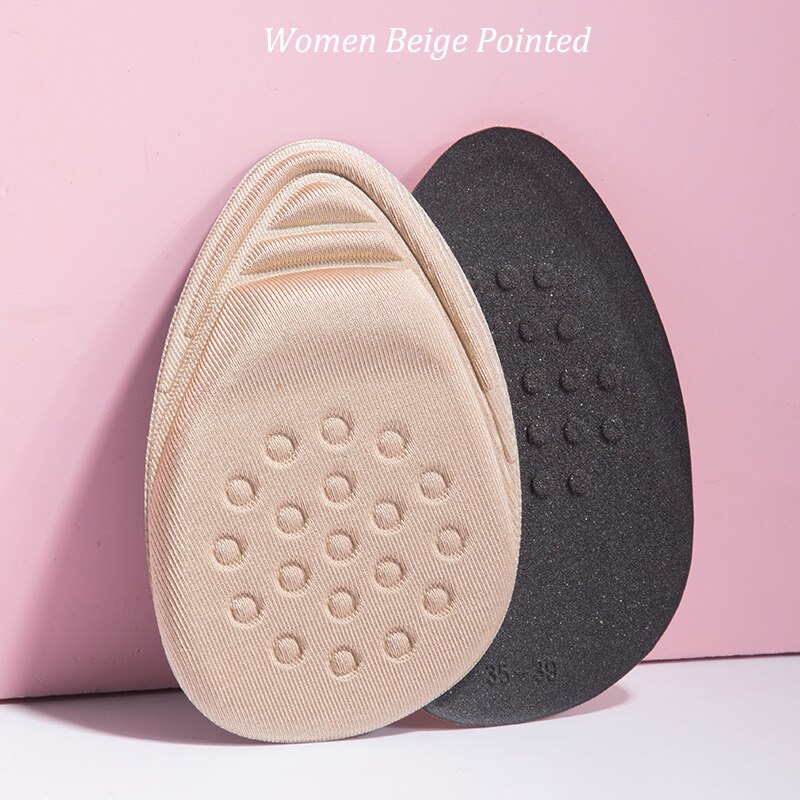 Halbe Einlegesohlen für Schuheinlagen, Vorfußeinsatz, rutschfeste Sohlenkissen, reduzieren sterben Schuhgröße, Füller für hoch Fersen, Schmerzlinderung, Schuhpolster: Beige