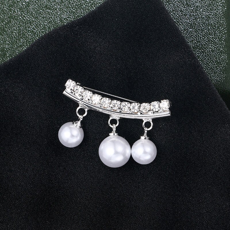 Rhinestone Broches Voor Vrouwen Parel Metalen Pinnen Sjaal Gesp Clip Kleding Accessoires Kerst Sieraden: H