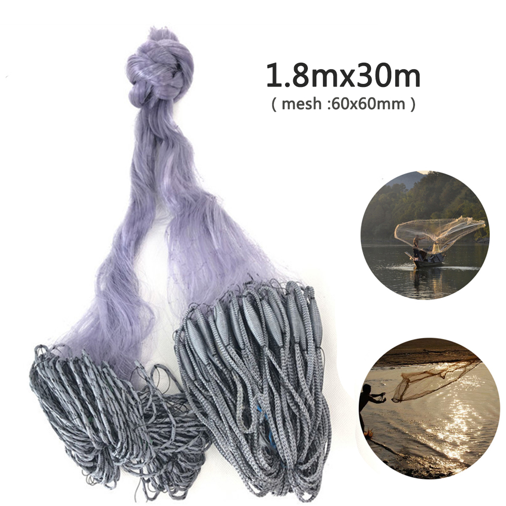 Winter Outdoor Fishing Gear Single Layer Nylon Finnish Net Fishing Net Sticky Mesh Catch Gillnet: mesh 60x60mm